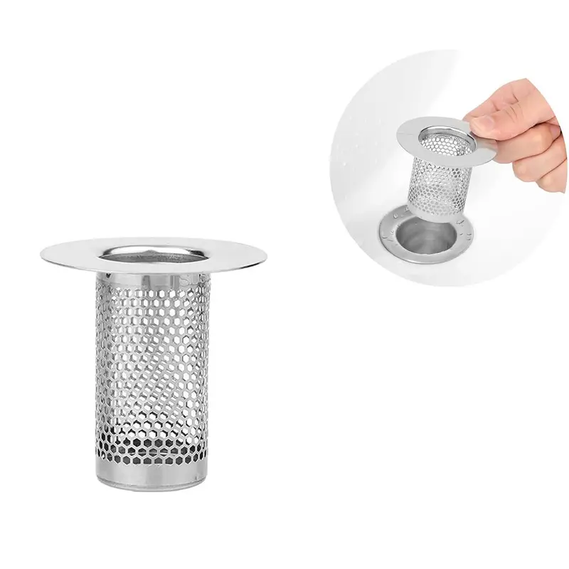 Stainless Steel Hair Catcher, Shower Drain, Bathtub Drain Cover, Deep Stainless Steel Sink Strainer for Bathroom Sink Bathtub Shower Floor Drain 0
