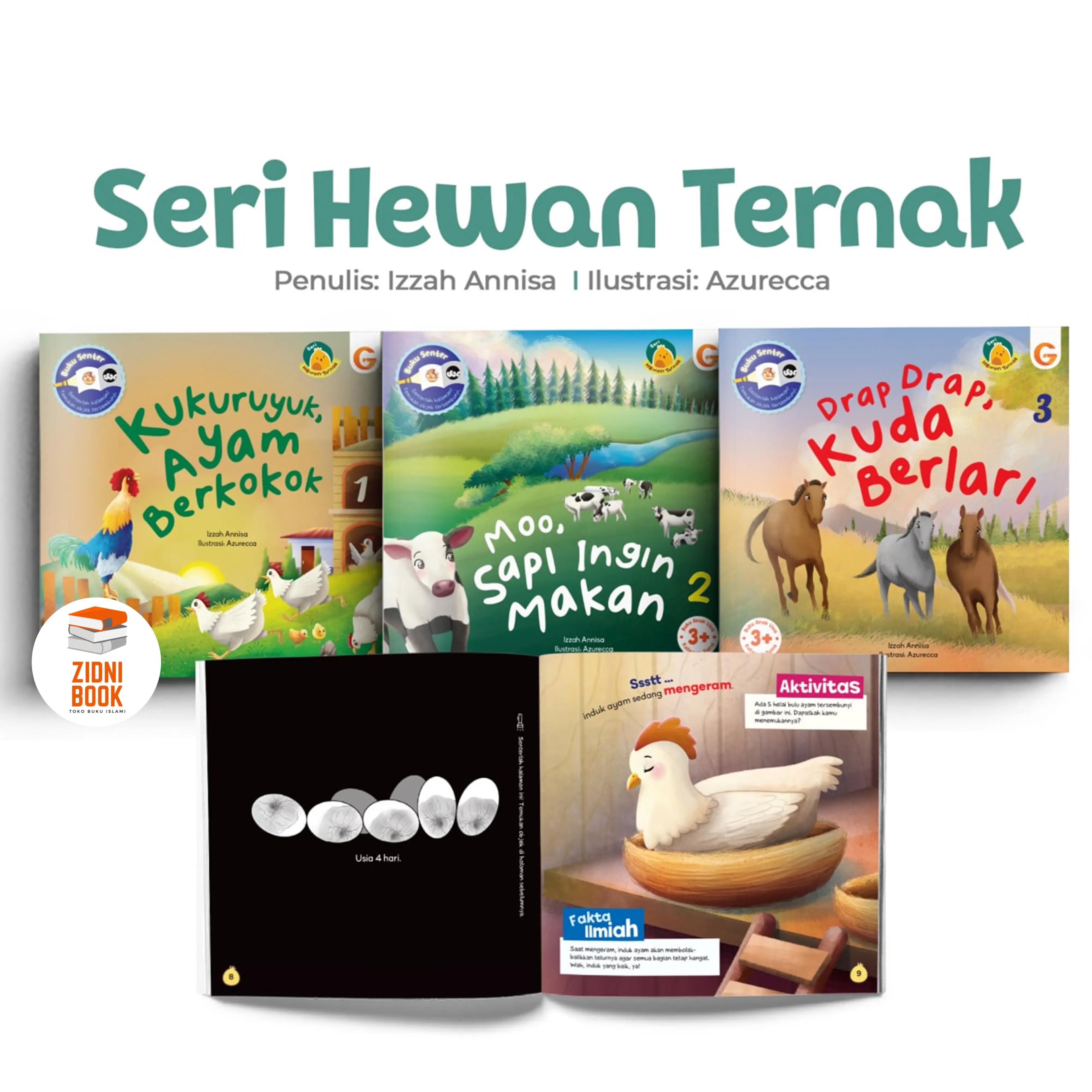 Buku Anak Seri Hewan Ternak 1 Set (3 Buku)