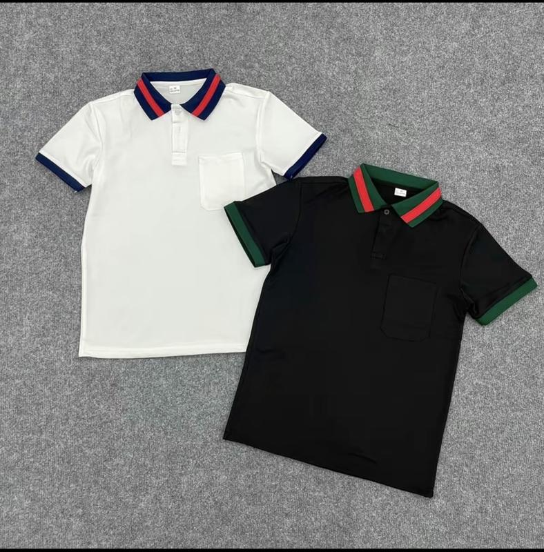 Áo POLO nam tay ngắn chất vải mềm mịn thoáng mát phối màu có túi sang trọng-BUNZ STORE Menswear Có Cổ Ngắn Tay Cộc Tay Shirt