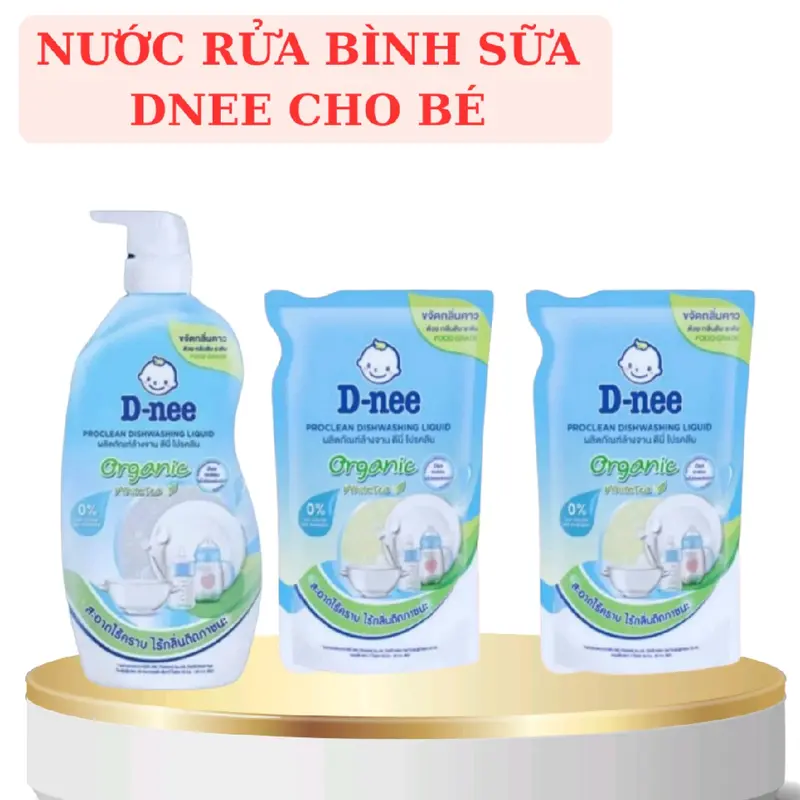 Nước Rửa Bình Sữa Dnee Oganic Hữu Cơ Thái Lan Cho Bé nuoc ruabinh 2