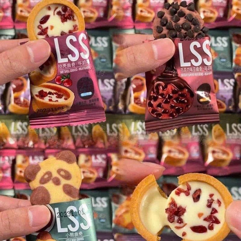 ￼Bánh Quy Bơ Sữa LSS Mix Vị TÚI LỚN 1KG - Bánh Quy LSS Socola Sữa Chua  Việt Quất Thơm Ngon - Bánh Qui Ruvask Snack Food Thức Ăn Ăn Vặt 2