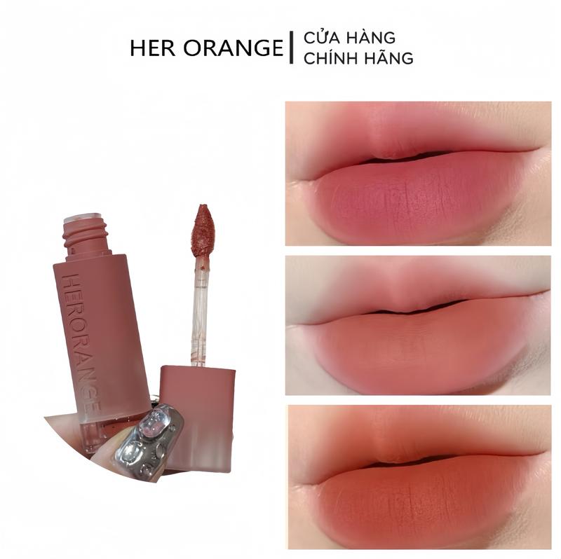 【HER ORANGE Son Kem Air Matte HR565 Chất Son Mịn Như Nhung Nội địa Trung Son Môi Mờ