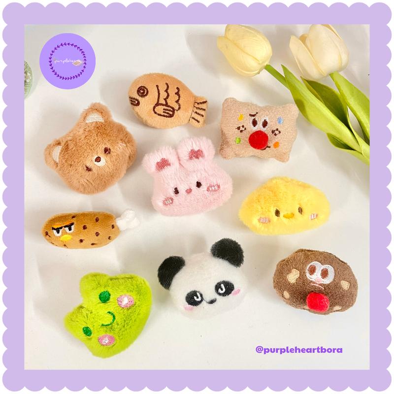 Ghim cài cặp, ghim cài áo bông hình gấu thỏ vịt, bánh cá dễ thương purpleheartbora Women Nữ