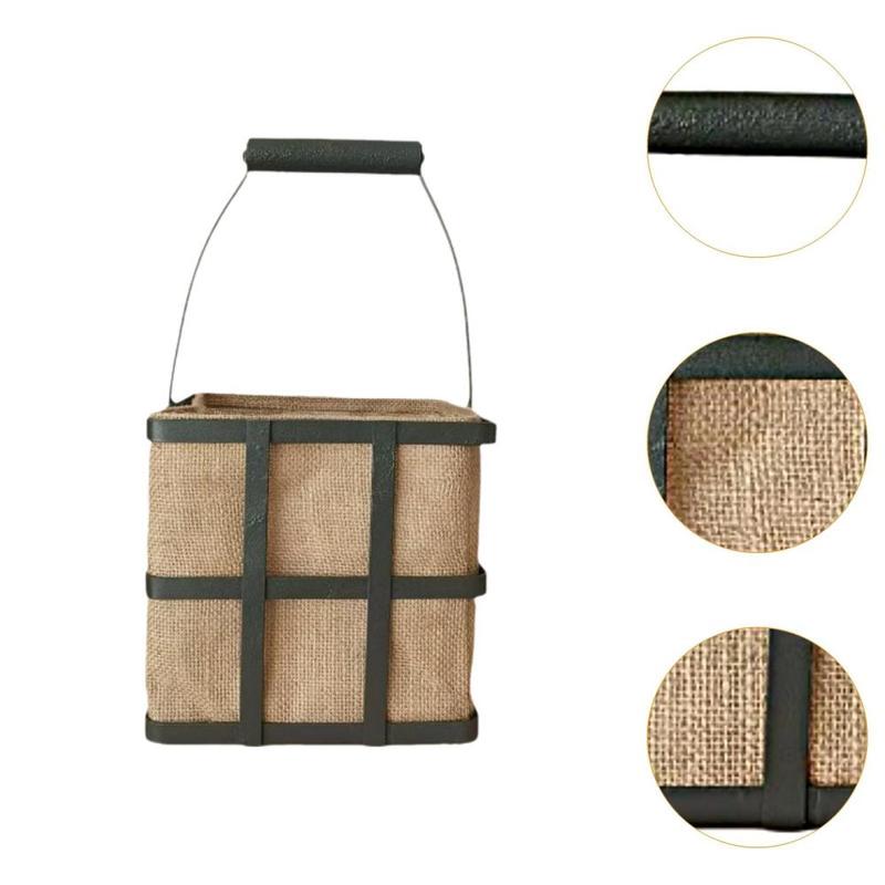 Product Introduction of Jute Storage Basket with Handle Easter Candy Basket for Flower Books Toys 1