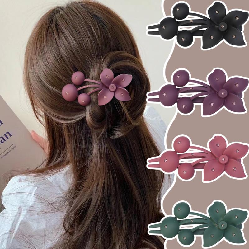 Product Introduction of กิ๊บติดผมดอกไม้ฝ้าสวยงาม กิ๊บติดผมหางม้าและปากเป็ด สำหรับผู้หญิง เรียบหรู 1 ชิ้น เครื่องประดับผม 17