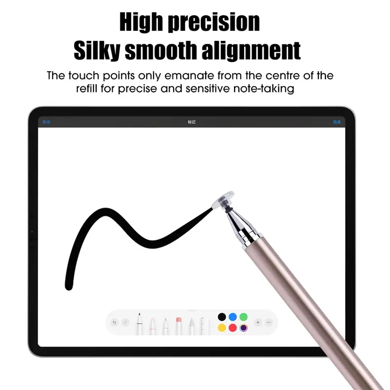 Stylus Universal 2 In 1, Pena Gambar Layar Kapasitif Pena Sentuh Aksesoris Pensil 3