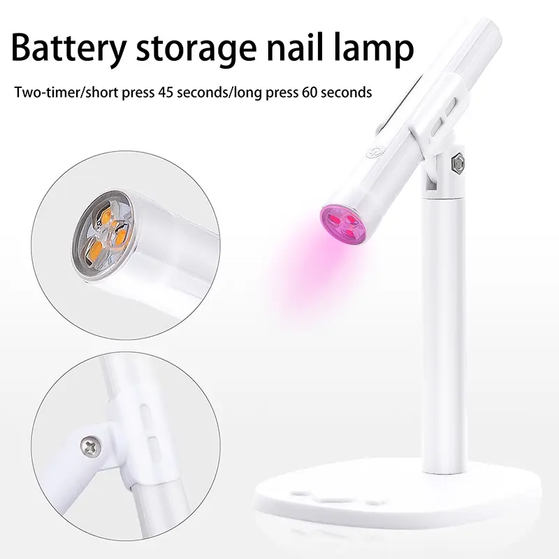 Đèn LED UV Đèn Làm Móng, Ánh Sáng Đỏ Mới, Kích Thước Nhỏ, Để Làm Móng, Cầm Tay, Đèn Có Giá Chân Đế Máy Sấy, Chuyên Nghiệp, Tia Cực Tím Có Thể Điều Chỉnh