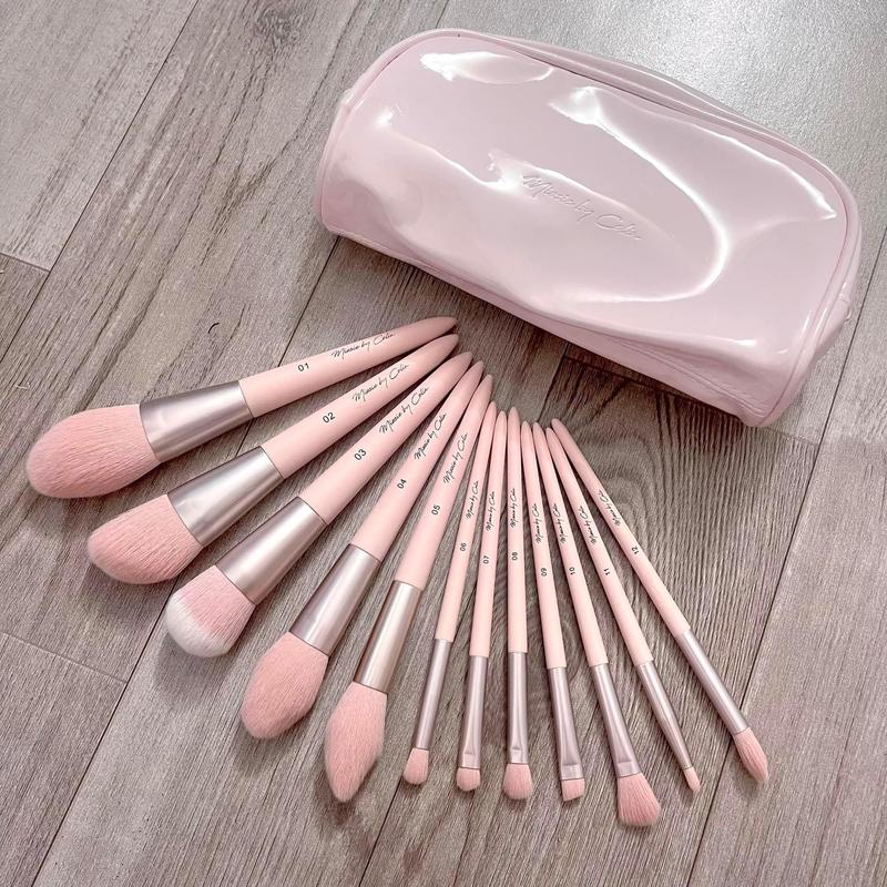 Bộ Cọ Ce--Lin 12 Cây màu Hồng sử dụng trong makeup cá nhân lông mềm mượt