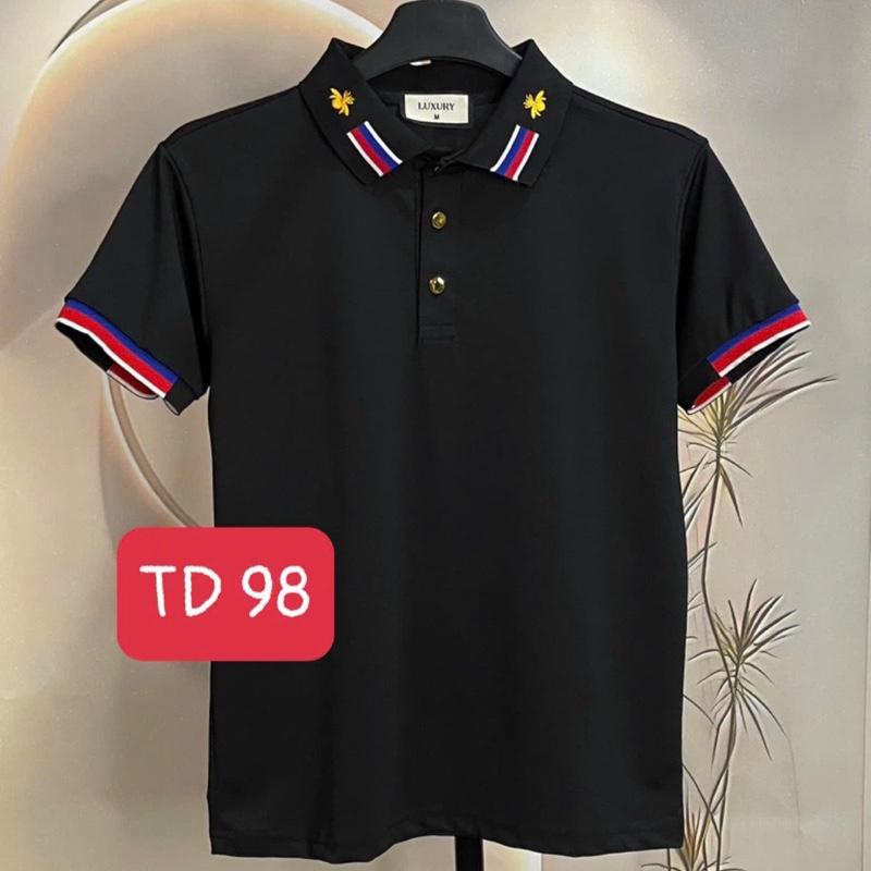 Áo polo nam cao cấp bo tay cổ viền đỏ 2 ong vàng thời trang Menswear Ngắn Tay Có Cổ Shirt Cotton Thun