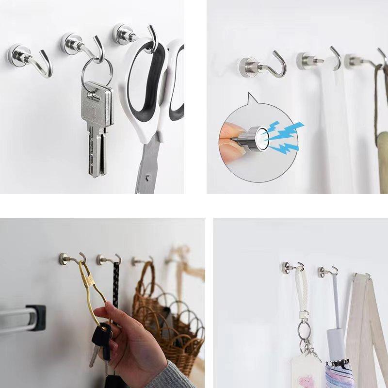 Product Introduction of Refrigerator Magnetic Hook (6 Counts), Strong Magnetic Hook, Multifunctional Hook for Hanging, Kitchen, Office, Home, Garage 14
