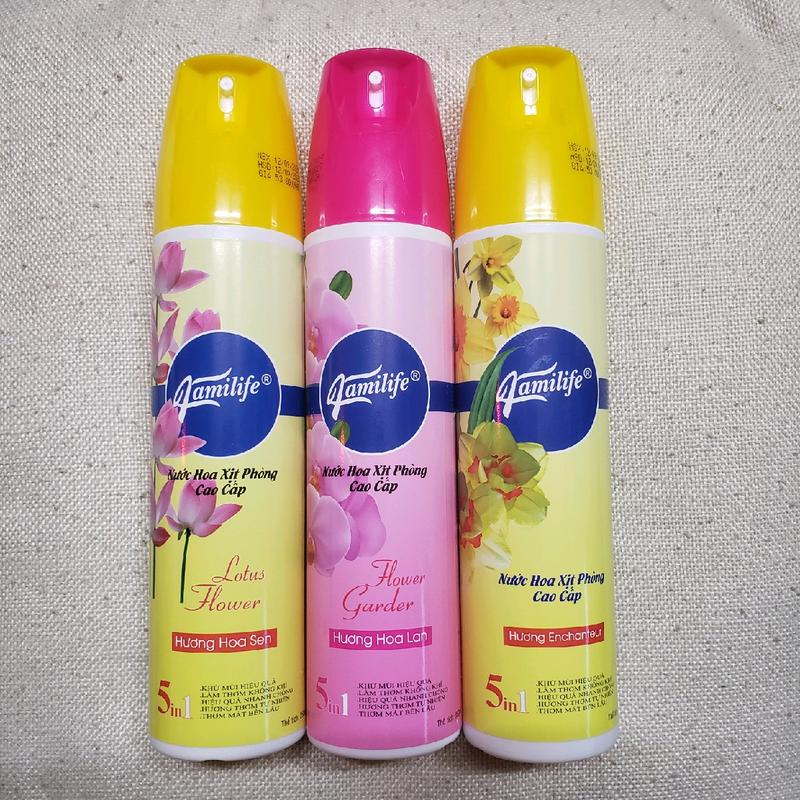 Combo 3 chai nước hoa xịt phòng hương hoa Familife 350ml ngẫu nhiên Dầu Thơm Phòng x it phong Tinh Dầu enchanter nuoc hoax xit phongkhumui nhà vệ sinh xịt thơm phòng ngủ