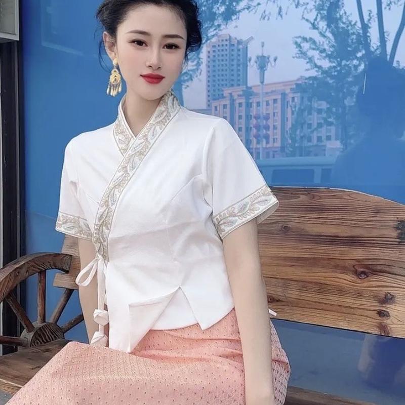 Product Introduction of 2024 Summer new Chinese style clothing fashion WOMEN'S wear set traditional long dress 10