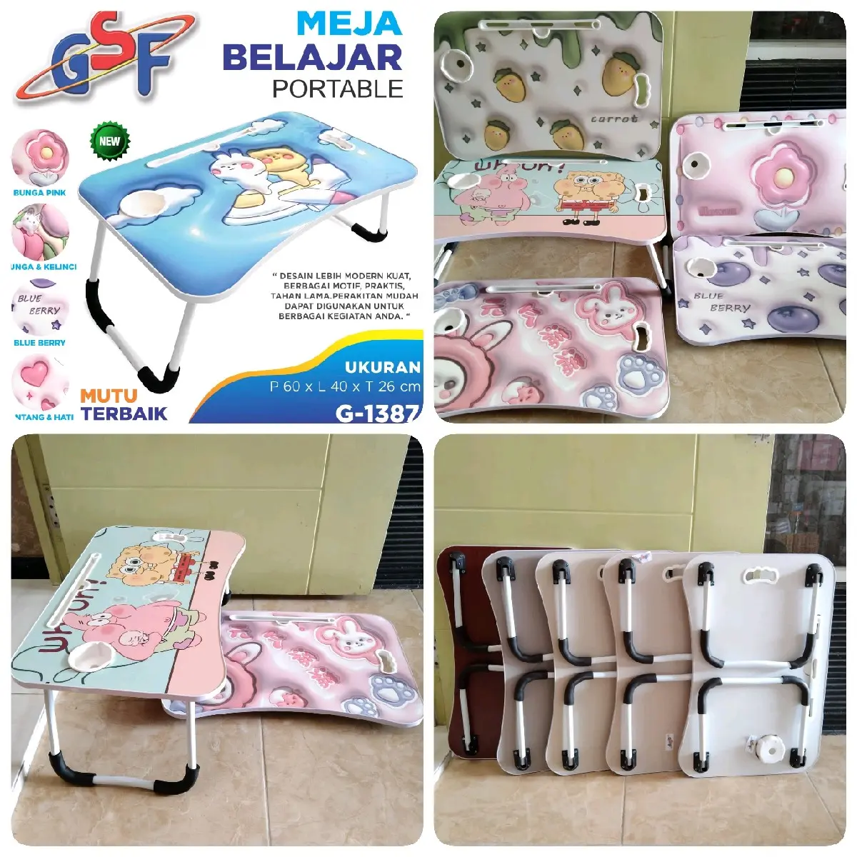 Meja Belajar Portable Karakter GSF G-1387