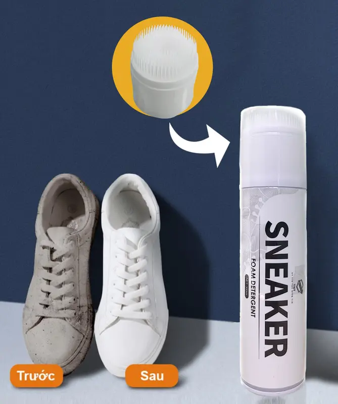 Dung Dịch Vệ Sinh Sneaker 300ml Chai Xịt Tạo Bọt Vệ Sinh Giày Cao Cấp Khử Mùi, Tẩy Trắng Giày Dép, Túi Xách Siêu Tốc 0