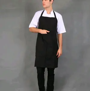 celemek barista murah tebal celemek Hitam apron Koki celemek Dapur buat