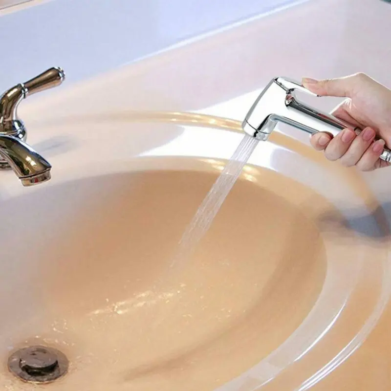 Chrome Bidet Shattaf Douche Spray Hygienic Toilet Shower Head Hose Set 4