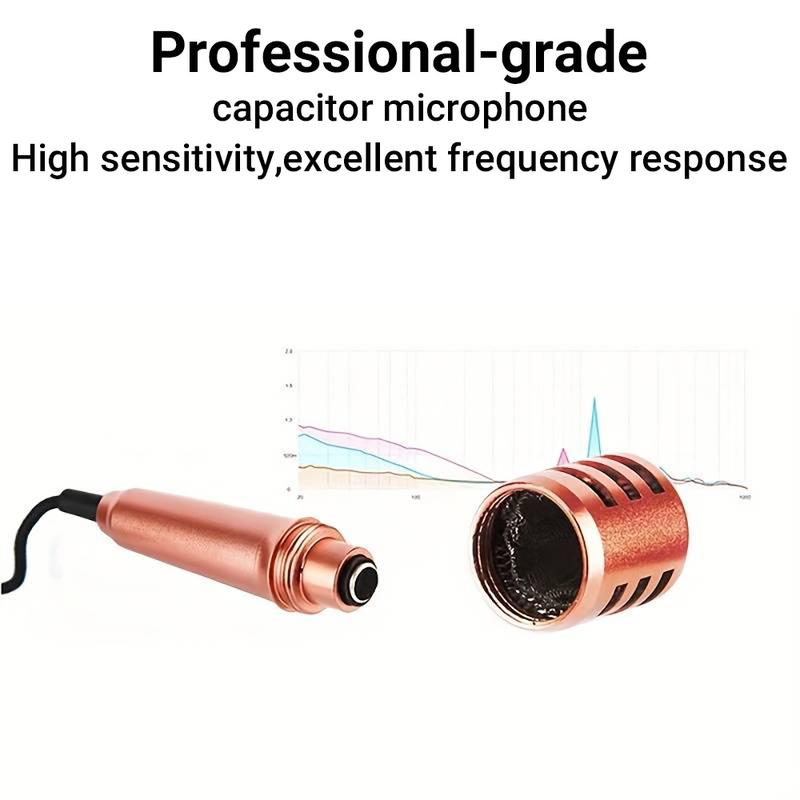 Product Introduction of Mini Karaoke Condenser Microphone with Headset 3.5mm Jack Portable High Quality Stereo MIC with Earphone Audio Smartphone 11