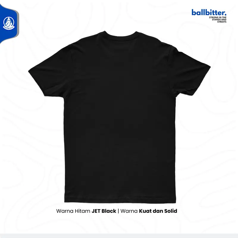 Ballbitter Kaos Casual supporter Samba Sizzle Hitam Streetwear Combed 24s 2