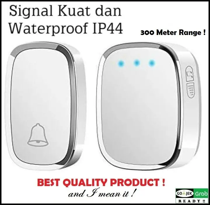 bel pintu wireless door bell best quality 300 meter range 1