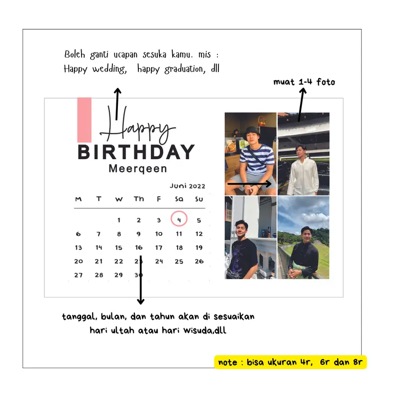 CETAK FOTO PLUS BINGKAI KACA MINIMALIS / BINGKAI / KADO COSTUM ULANG TAHUN / BIRTHDAY / WISUDA / GRADUATION / PERNIKAHAN / WEDDING / ANNIVERSARY / UCAPAN TERIMA KASIH / HAMPERS 8