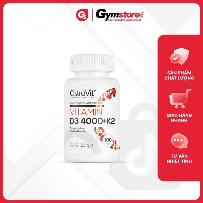  Viên uống Ostrovit Vitamin D3 4000IU + K2 100 Tablets - GYMSTORE 