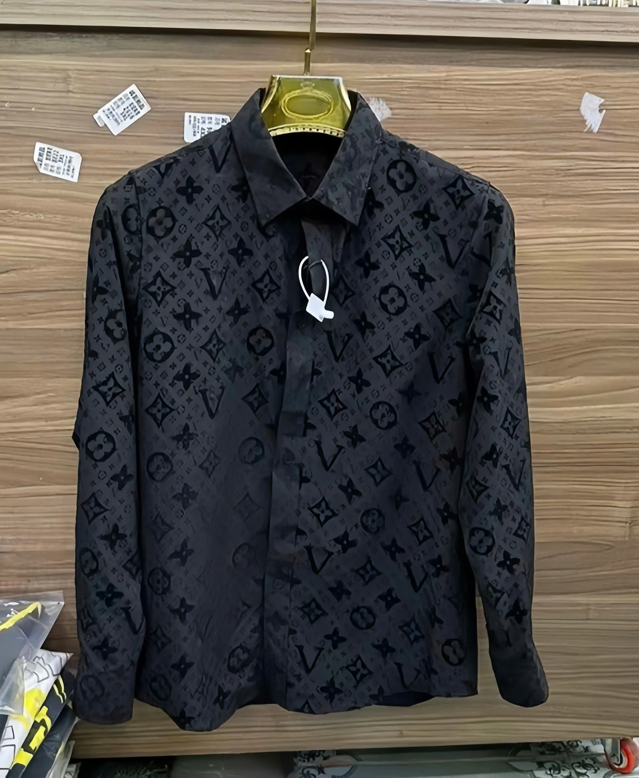 Áo Sơ Mi Vân Nhung Dập Nổi Cao Cấp Menswear Áo Nam Có Cổ L20