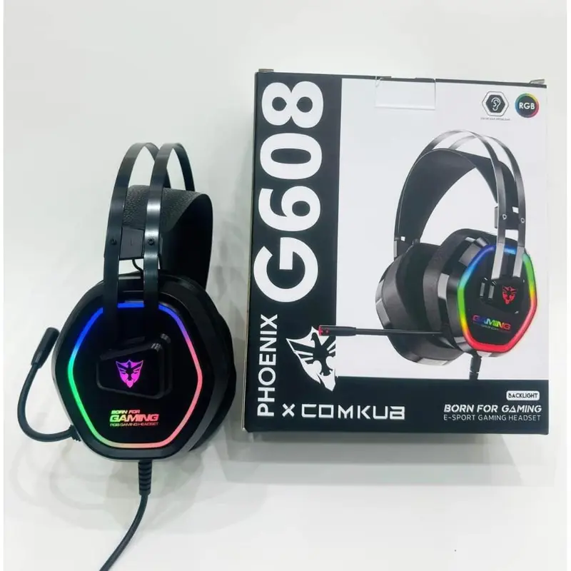 Tai Nghe Gaming Chụp Tai G606/ G608, Tai Nghe Máy Tính Có Mic, Jack Cắm USB, Âm Thanh 7.1 Led 6