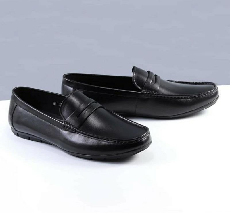 Giày Moca nam da bò cao cấp,giày mọi nam trơn phong cách sang trọng,đế cao su khâu may chắc chắn mã B01