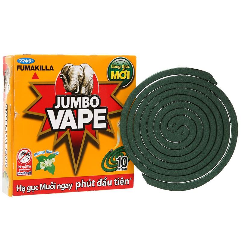  Nhang Muỗi Hương Muỗi Jumbo Hương Hoa Lài  hộp 10 khoanh  diệt sạch côn trùng an toàn khi sử dụng 