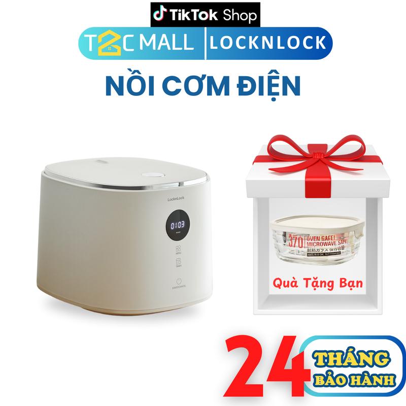 Nồi Cơm Điện LocknLock 1.2L, Nồi Cơm Mini Đa Năng Chống Dính Chính Hãng Cao Cấp Đa Chế Độ Nấu, Có Bảng Điều Khiển Cảm Ứng EJR384IVY - T2C Mall Cooker Nấu Cơm Nấu Ăn nồi  cơm 0