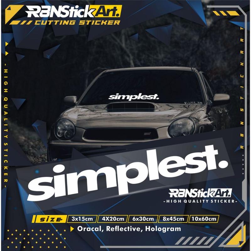 CUTTING STICKER SIMPLEST. STICKER JDM KACA MOBIL DAN MOTOR 0