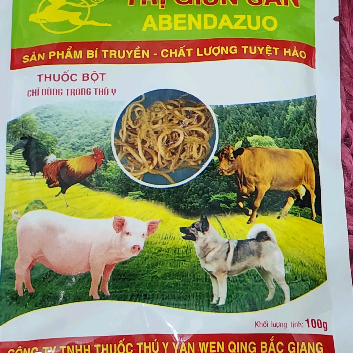thuốc thú y xổ giun sán dạng bột