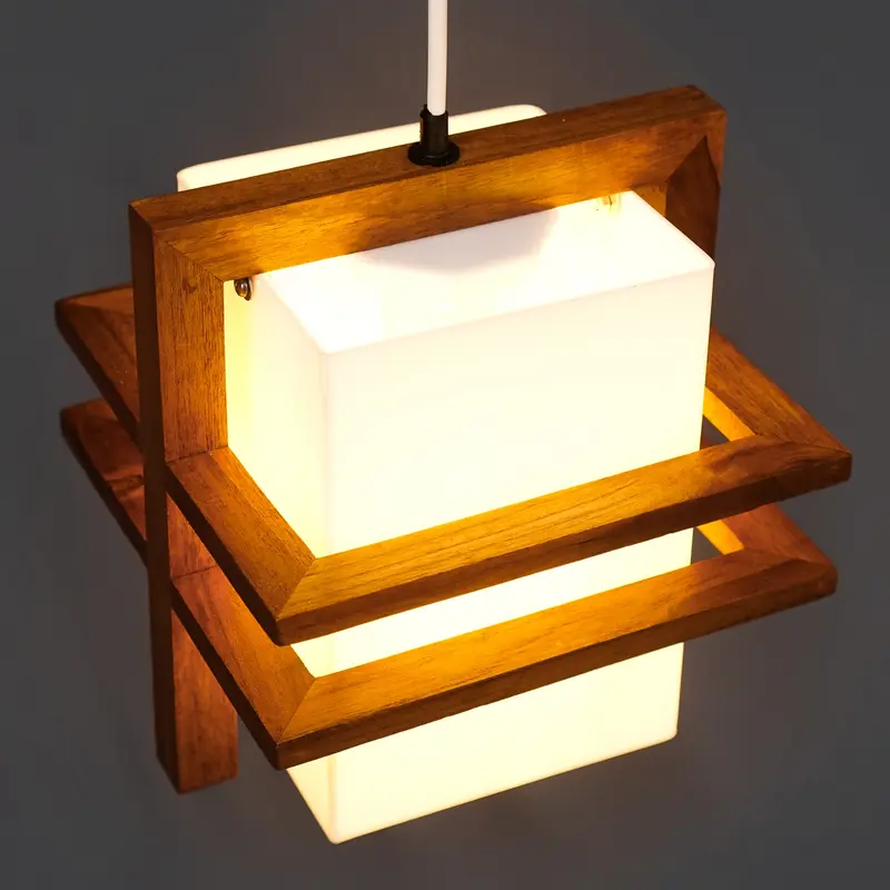 Kap Lampu Gantung Minimalis Kayu Jati 4