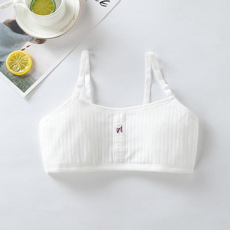 AL_Combo 3 áo lá học sinh cho bé đi học chất tăm gân [Rẻ vô địch [chính hãnġ Cotton áo ngực áo lót áo ngực nữ áo 2 dây áo lá bra học sinh