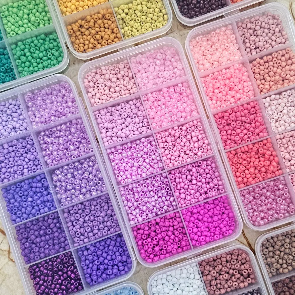 DIY Manik Manik Pasir 1 Box Lengkap - Gelang Cincin Kalung (Gratis Benang Elastis 1 Roll) - SM007 Kerajinan