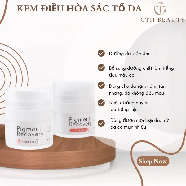 Cặp Kem Điều Hòa Sắc Tố Dưỡng Trắng VÀ ĐỀU MÀU DA - Nữ CthBeauty Hồ Thương  Làm Đẹp Da Skincare Dưỡng Ẩm Da