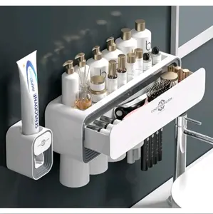 Rak Alat Mandi/ Tempat Sikat Gigi / Dispenser Odol / Rak Kamar Mandi atau Rak kosmetik atau Rak peralatan mandi