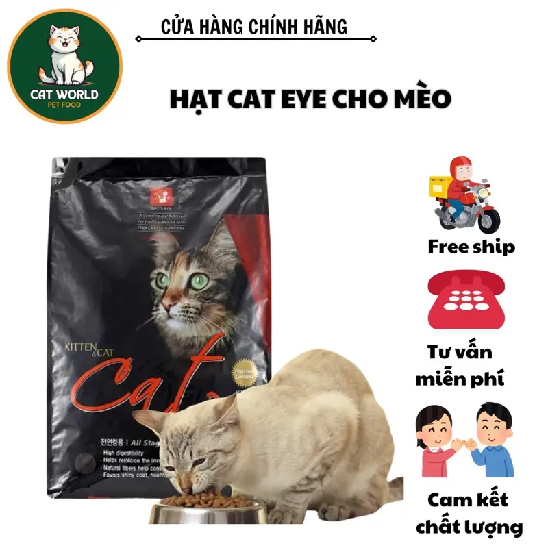 Hạt Cat Eyes Cho Mèo Túi 1 KG ( túi chiết ) hạt  mèo 0