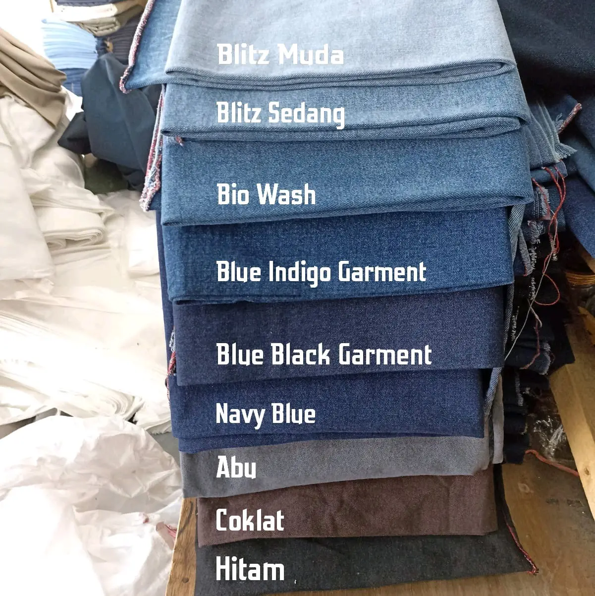 KAIN DENIM WASH BAHAN NON STRETCH TEBAL DENIM WASHING JEANS WASHING