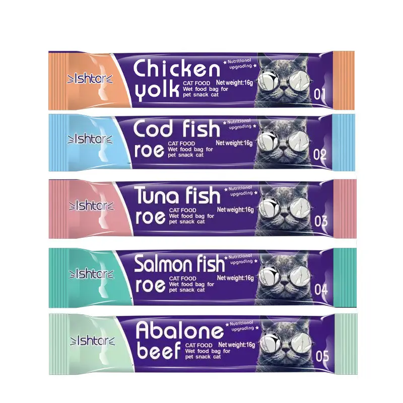 50PCS Snack Kucing Makanan Kucing Basah Cemilan Kucing Cat Strip Cemilan Kitten Bio Creamy Treats 8