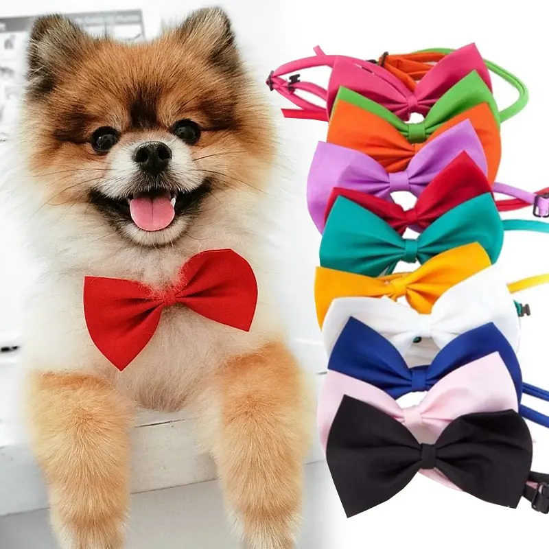 Pet Dog Cat Reusable Necklace Adjustable Strap For Cat Collar Dogs Accessories Pet Dog Bow Tie Puppy Bow Ties Dog Pet Supplies