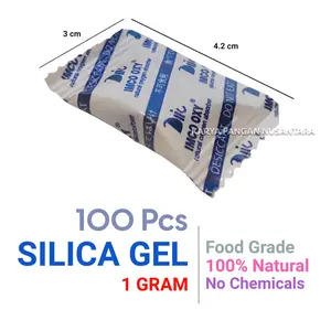 SILICA GEL FOOD GRADE 1 GRAM SILICA GEL MAKANAN 1 GR PACK 100 PCS