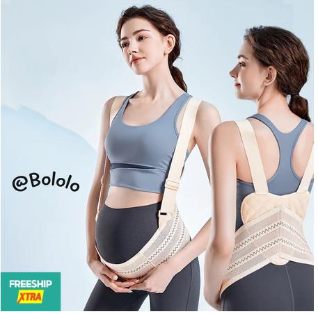  Đai nâng đỡ bụng bầu chính hãng Mommy Smart có dây co giãn 4 chiều giảm đau lưng rạn bụng 