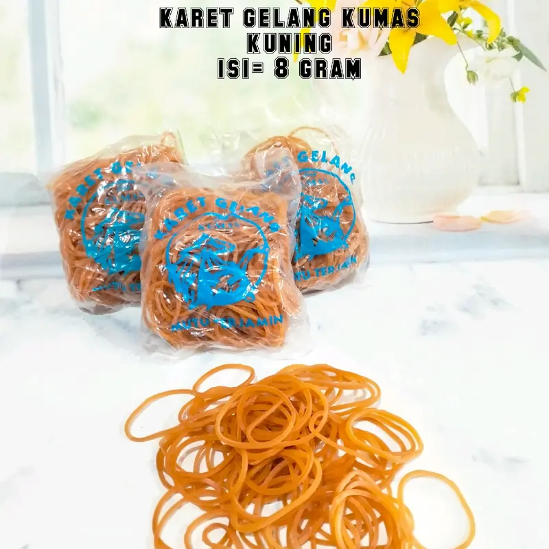 Karet Gelang Ons Kuning / Karet Gelas 100gr 0