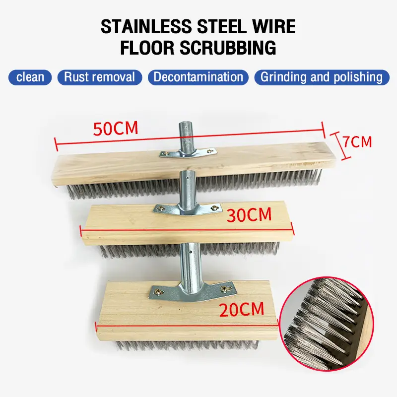 Extremely fast shipping Stainless steel brushes, brushes, cement floors, moss, patio cleaning, outdoor washing Ground wire brushes
