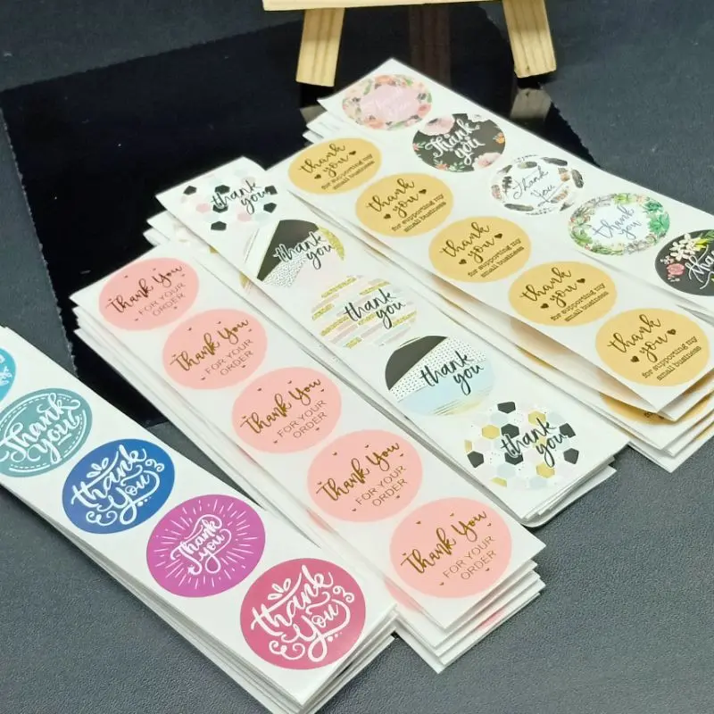 Stiker Label Thank You 50 PCS - Sticker Label Segel Motif Thankyou For Your Order Murah