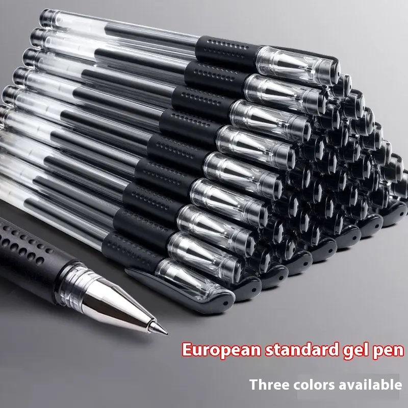 Office Supplies European Standard Gel Pen Plastic Student Signature Pen Black 0.5mm Bullet Brush Question Pen Wholesale