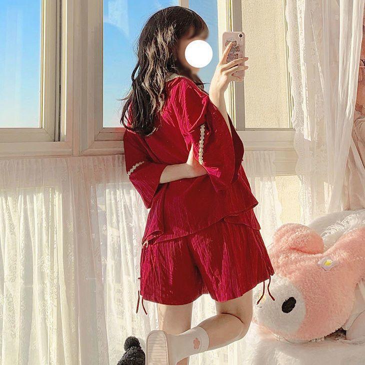 Product Introduction of Bộ Đồ Ngủ Ngọt Ngào Cho Nữ, Phong Cách Mùa Hè, Ins Nhật Bản, Dáng Rộng Vừa Vặn, Trông Trẻ Trung, Áo Phông Ngắn Tay Và Quần Đùi, Thích Hợp Cho Học Sinh, Chất Liệu Mềm Mại, Đồ Mặc Nhà, Bộ Đồ Hai Mảnh, Năm 2024 4
