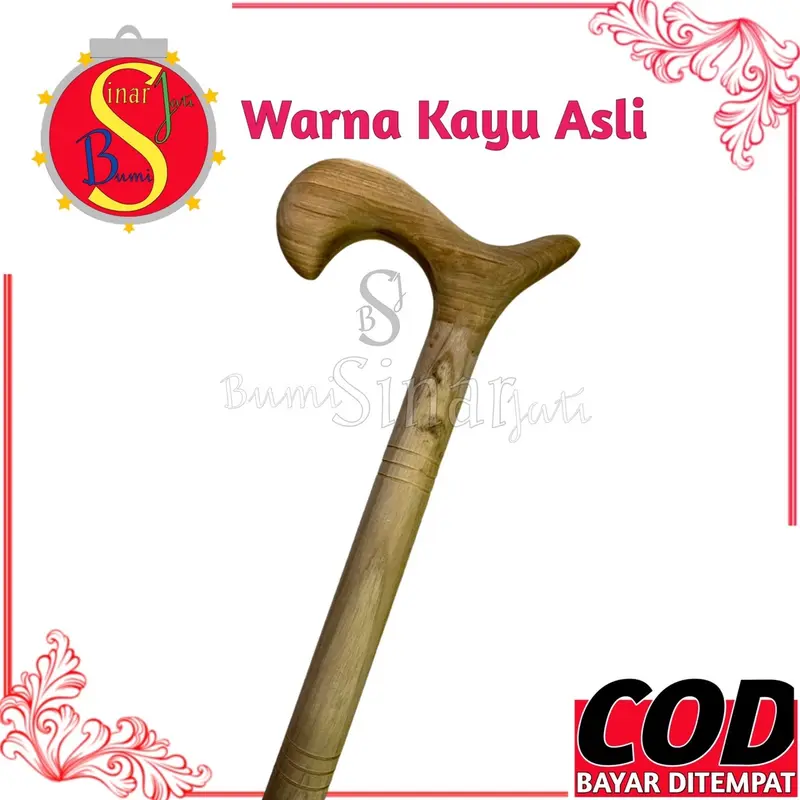 (BISA COD) tongkat alat bantu jalan -  tongkat orang tua - tongkat satu kaki - tongkat kayu jati - tongkat - teken - teken ukir - teken cukit dari kayu jati asli 3