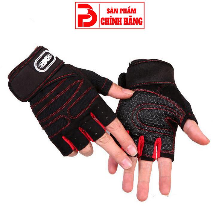 Găng tay tập gym Prowin fitness chất liệu ma sát cao chống trơn trượt